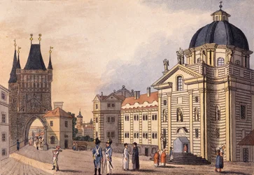 Krizovnicke namesti (Plein van de Ridders van het Kruis), Praag, ca.1810